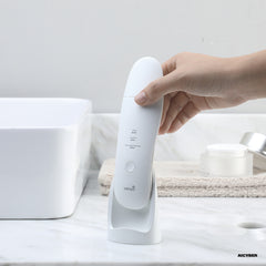 WellSkins 3-in-1 Ultrasonic Ionic Skin Cleaning Massage Scrubber (White)-aicyberinfo.com.au