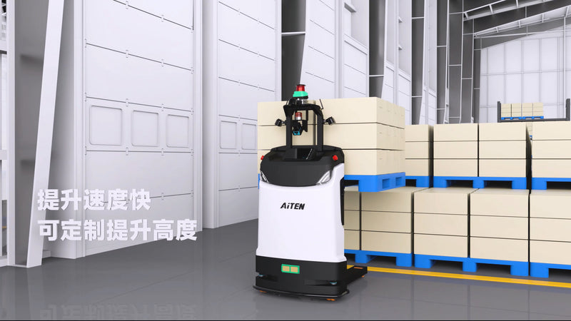 AiTEN autonomous forklift robot in warehouse