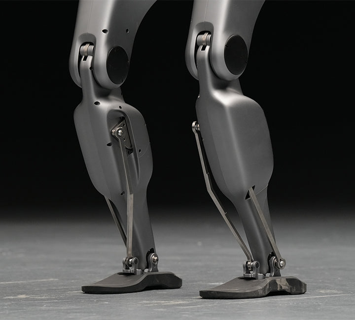 Fourier GR-2 humanoid robot walking on two legs,

