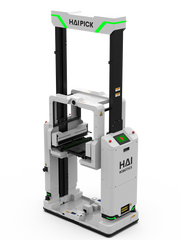 HaiPick A3S AMR Robot performing vertical warehouse lifting
