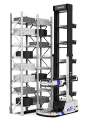 HaiPick A3 fork-lifting robot with 5-level shelf access