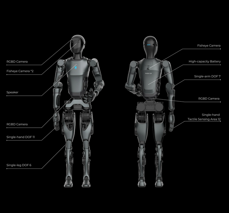 PUDU D9 – Full-Sized Bipedal Humanoid Robot