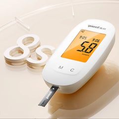 Yuwell 590 blood glucose monitor displaying test result