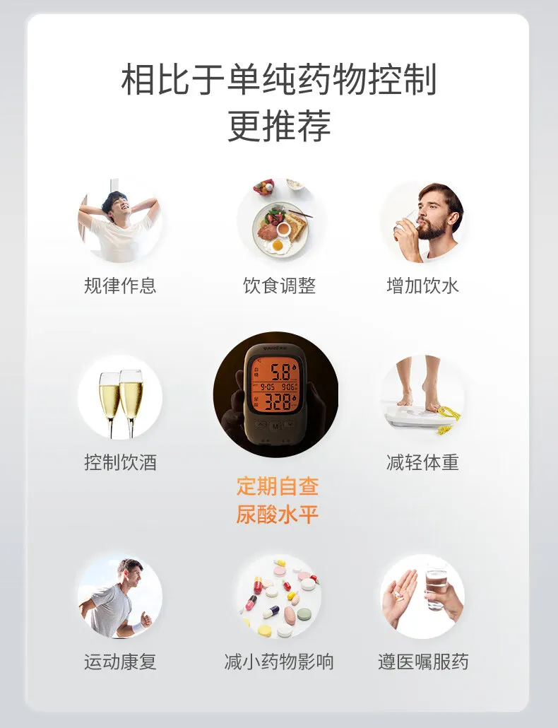 Compact design of Yuwell GU200 for portable health monitoring