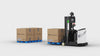 How is the GULF-MP15 autonomous forklift with pallet and safety sensors working