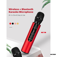 Lebo K3 Wireless Bluetooth Karaoke Microphone (Red)
