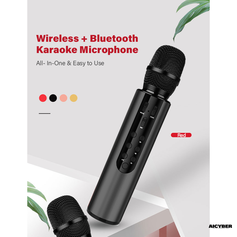 Lebo K3 Wireless Bluetooth Karaoke Microphone (Black)