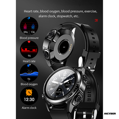2-In-1 Smart Watch with Earbuds (Black)-aicyberinfo.com.au