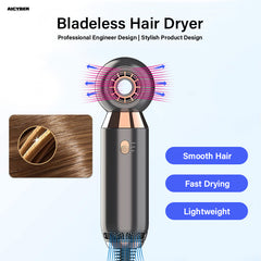 Bladeless Portable Hair Dryer (Grey)-aicyberinfo.com.au
