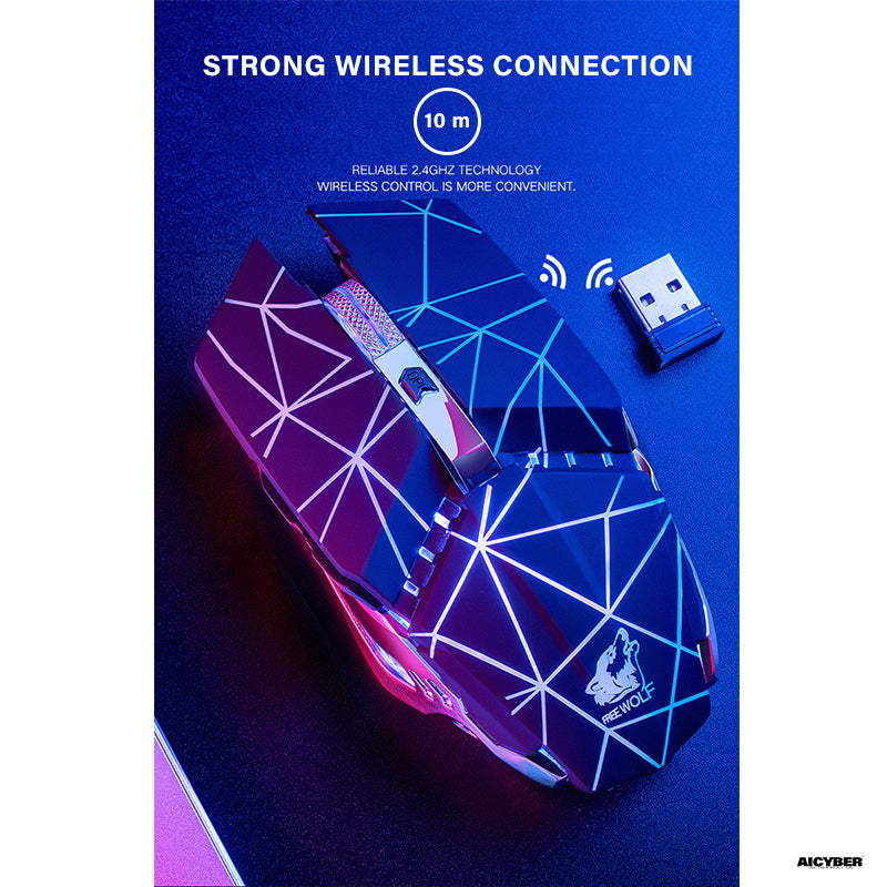 ZIYOU LANG X11 Wireless Gaming Mouse (Black)-aicyberinfo.com.au