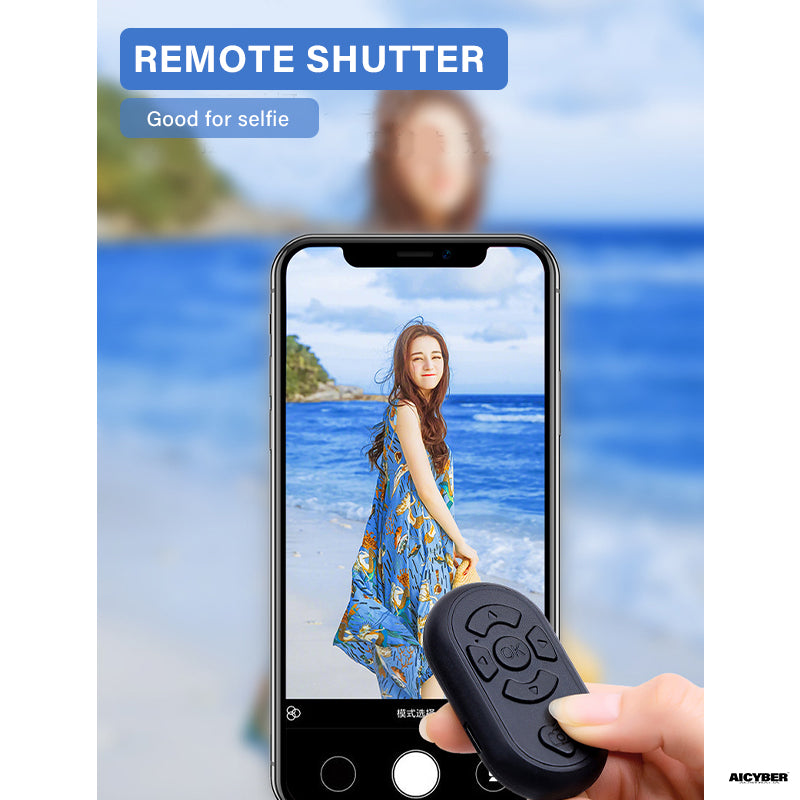 Bluetooth Camera Shutter Remote Control for Smartphones (White)-aicyberinfo.com.au